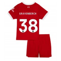 Dres Liverpool Ryan Gravenberch #38 Domaci za djecu 2023-24 Kratak Rukav (+ kratke hlače)